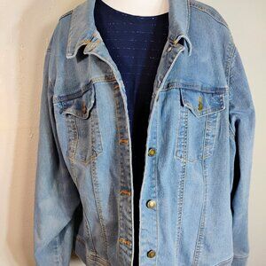 Jessica London Medium Wash Jean Jacket Plus Size 24